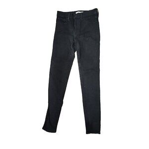 Levi's 720 Black Jeans High Rise Super Skinny Denim Womens 27 X 30